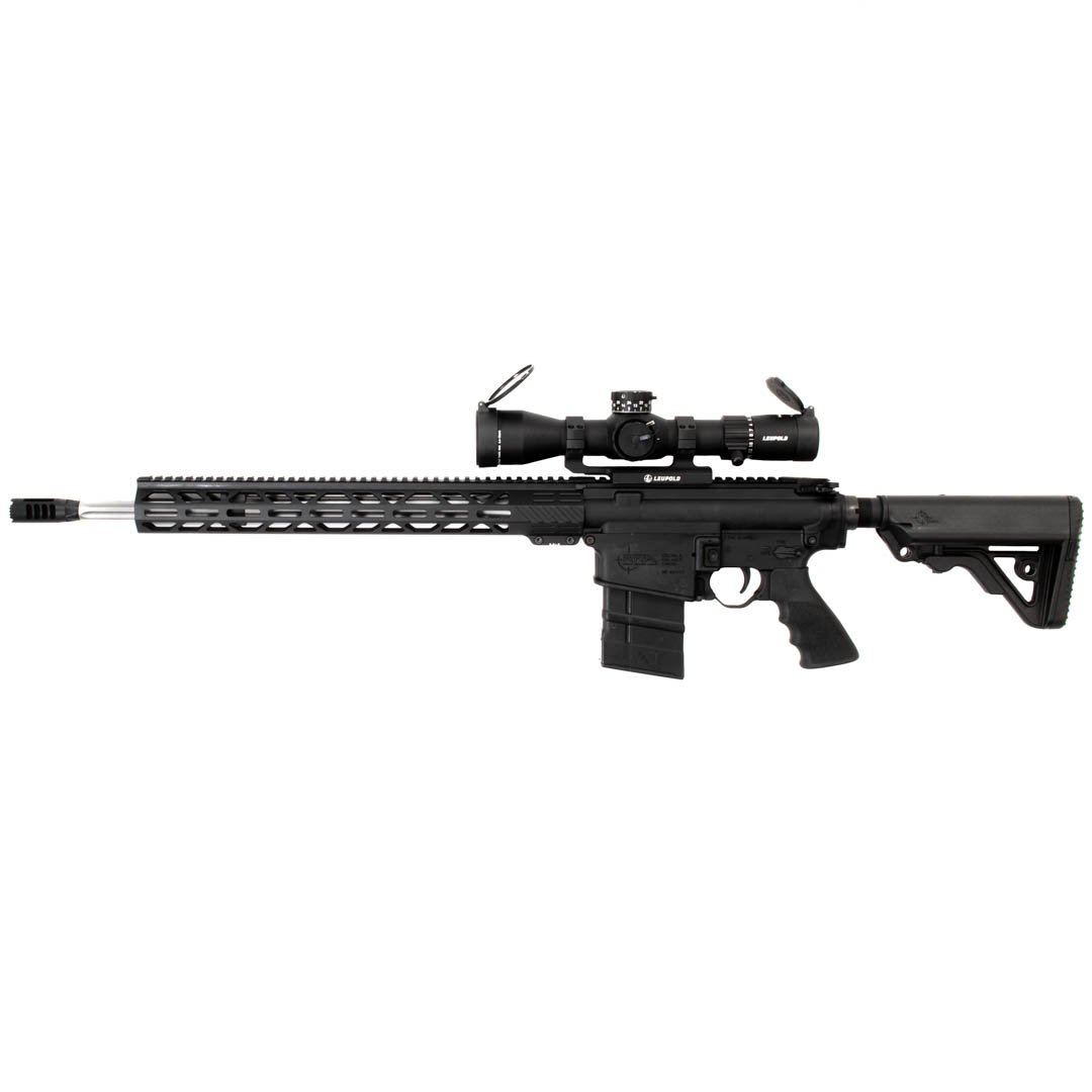 ROCK RIVER ARMS LAR-8M PREDATOR + LEUPOLD MARK 5HD IR SCOPE, 4 MAGS